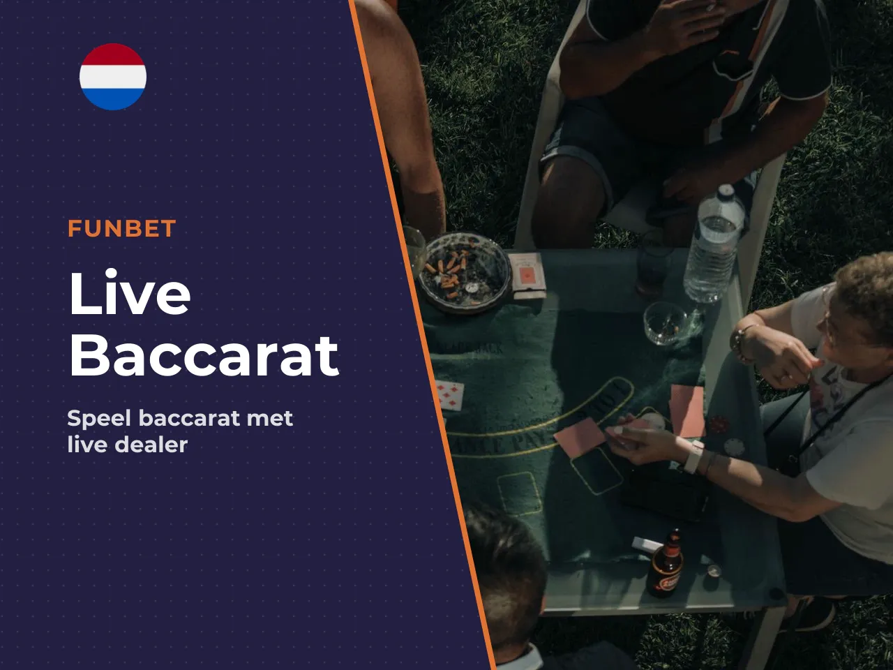 Live baccarat met een live dealer